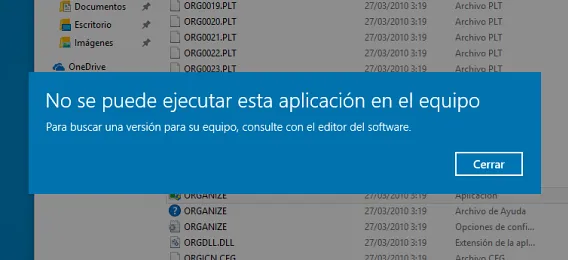 no se puede ejecutar